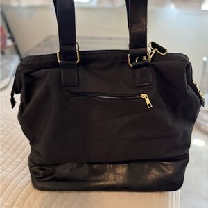 Black weekender with shoe compartment